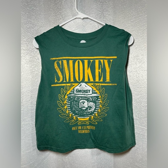 Tops - Women’s Smokey The Bear Sleeveless Tank Top T-Shirt- Sz Small- EUC